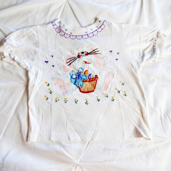 Official 90s Sprockets Spring Easter Bunny Cotton 3T Tshirt - Picture 1 of 3